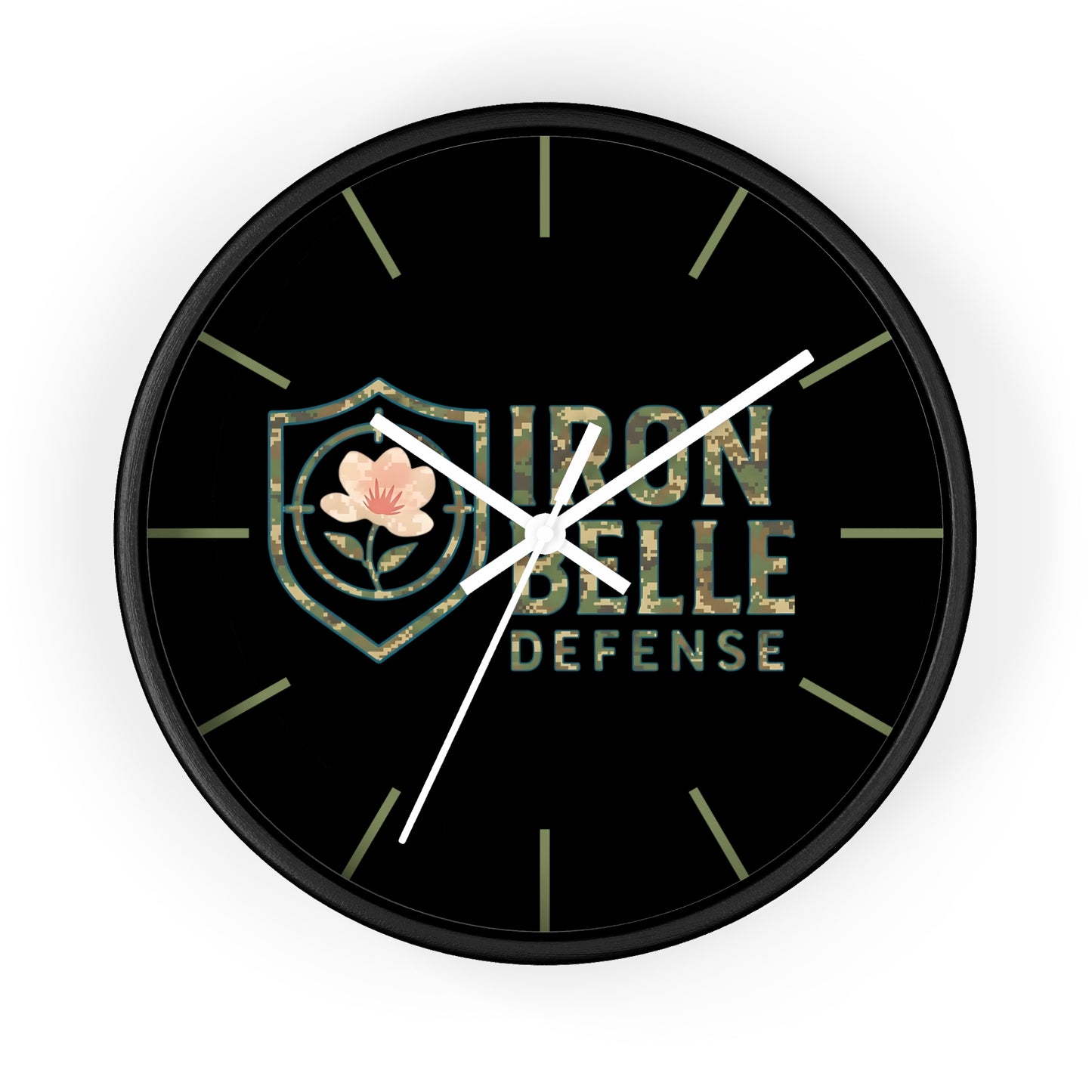 Camo Iron Belle Defense Wall Clock