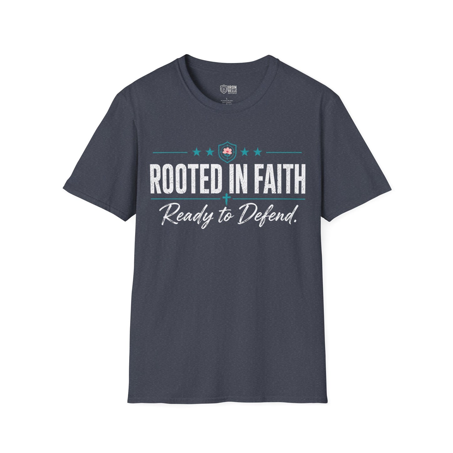 Rooted in Faith Iron Belle Defense Tee