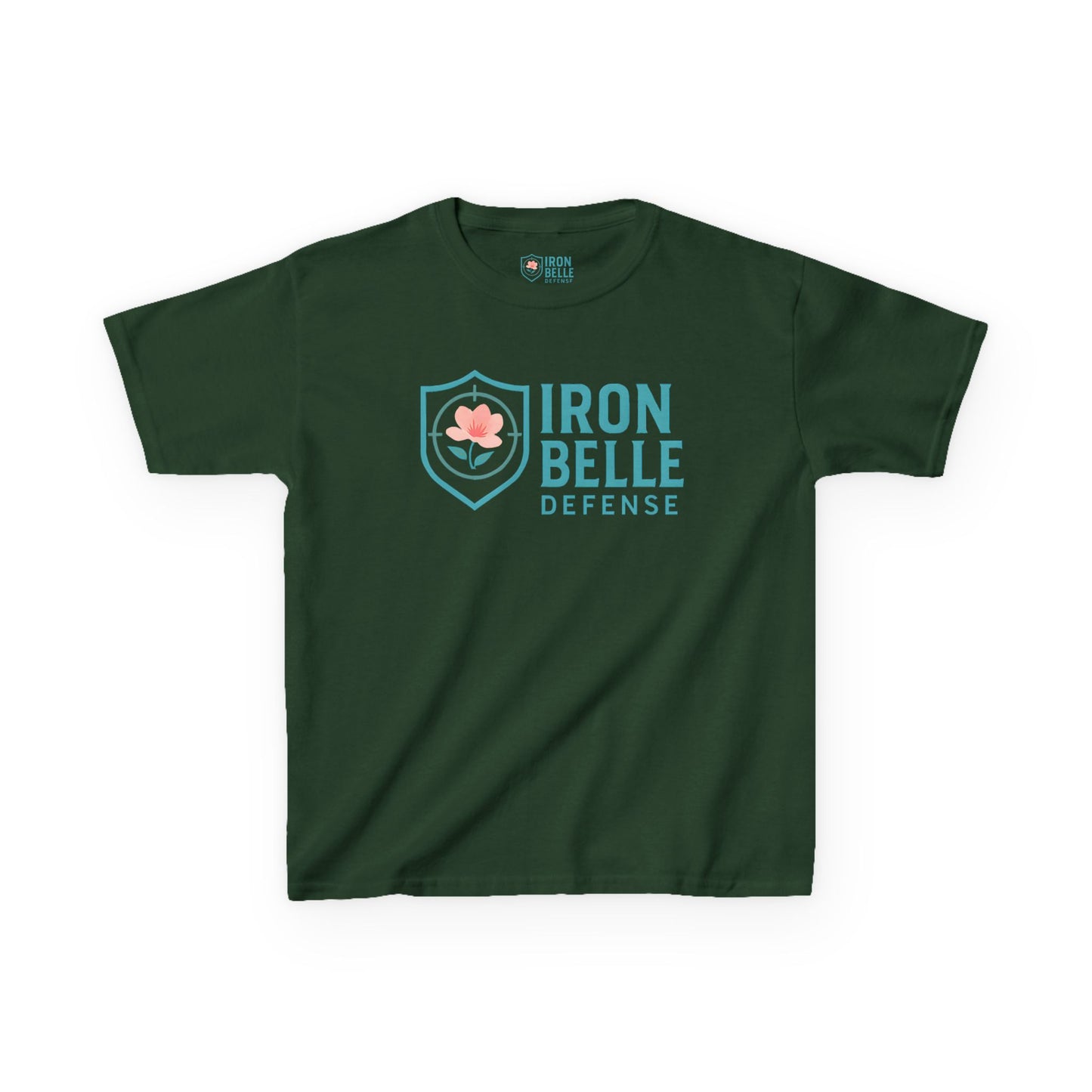 Youth Turquoise Iron Belle Defense Tee