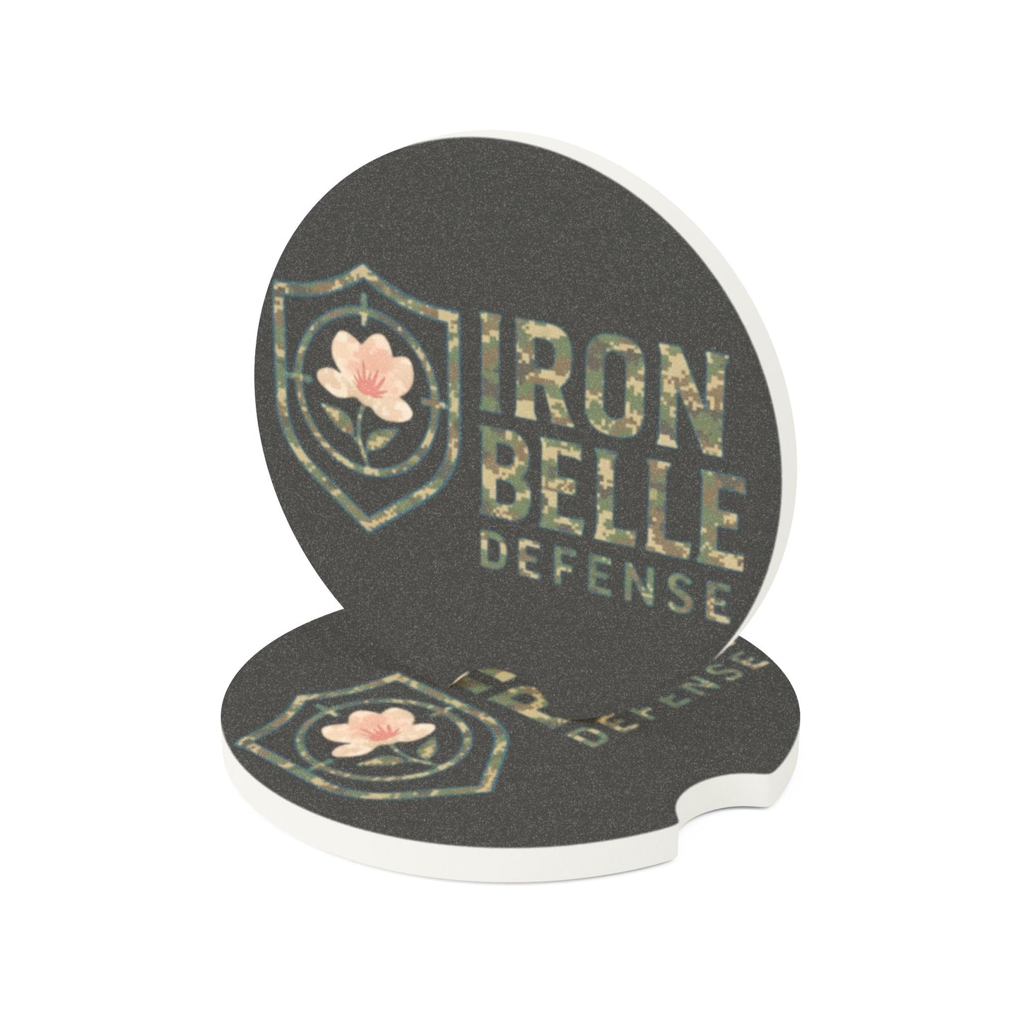 Camo Iron Belle Defense Soapstone Car Coaster