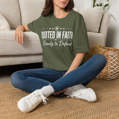 Rooted in Faith Iron Belle Defense Tee