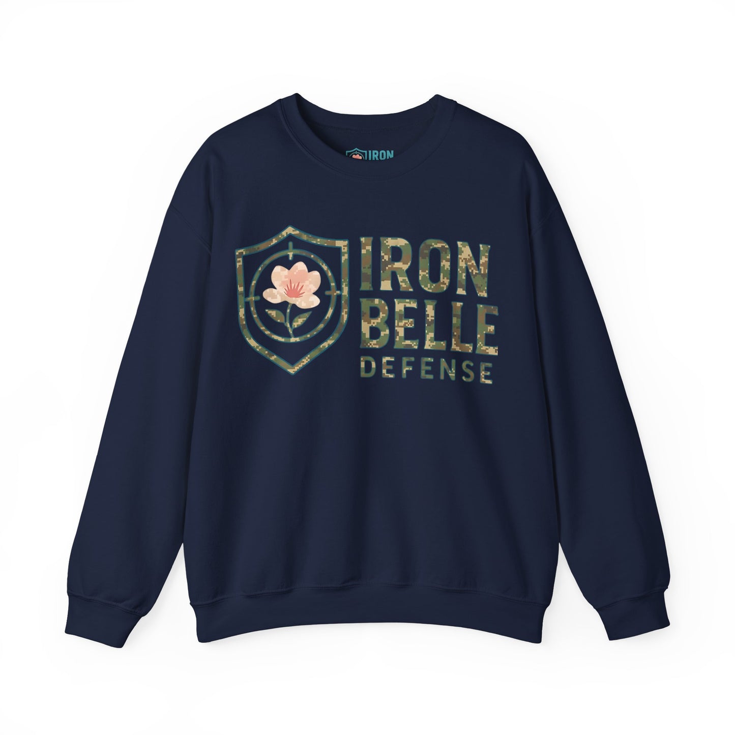 Camo Iron Belle Defense Unisex Crewneck Sweatshirt