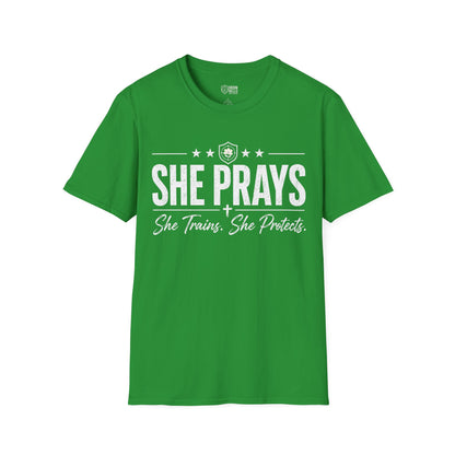 She Prays She Trains She Protects Tee