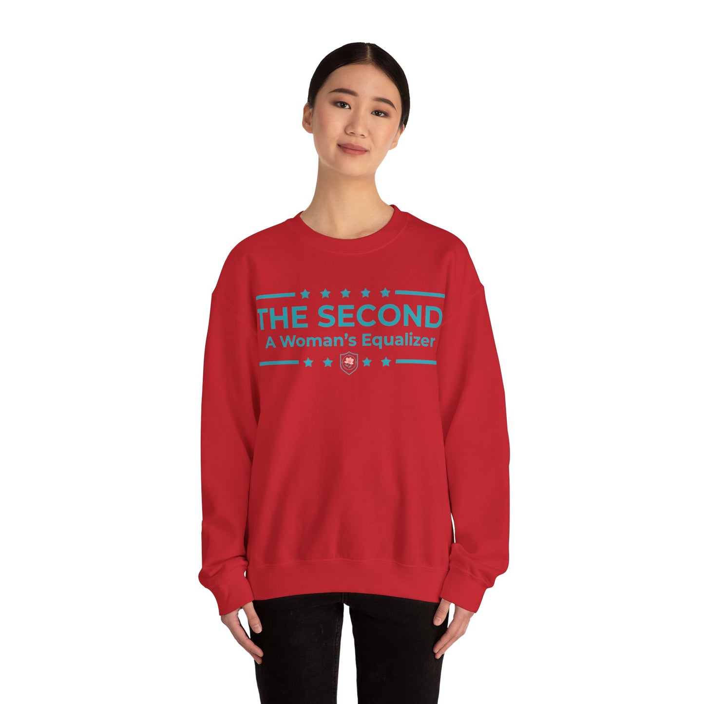 The Second:A Woman’s Equalizer Iron Belle Defense Unisex Crewneck Sweatshirt