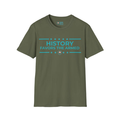 History Favors the Armed Iron Belle Defense Tee