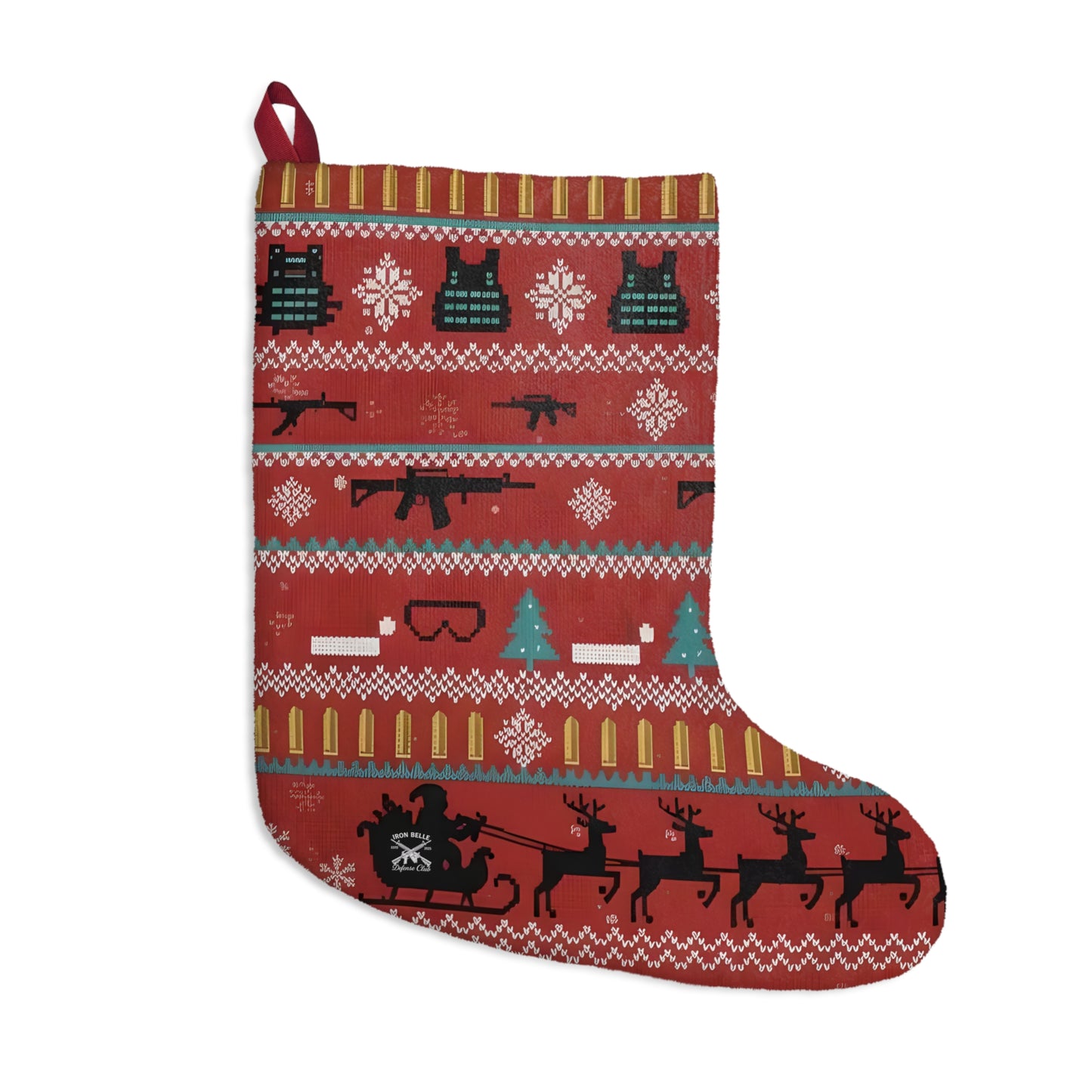 Tactical Ugly Sweater Christmas Stocking by Iron Belle Defense