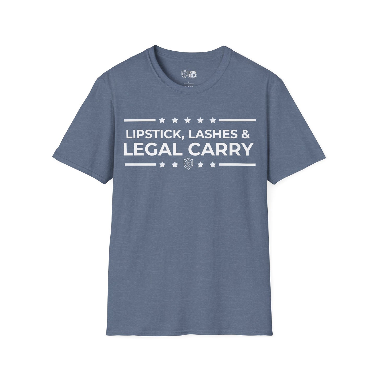 Lipstick, Lashes and Legal Carry Unisex Softstyle T-Shirt