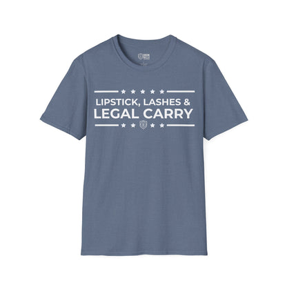 Lipstick, Lashes and Legal Carry Unisex Softstyle T-Shirt