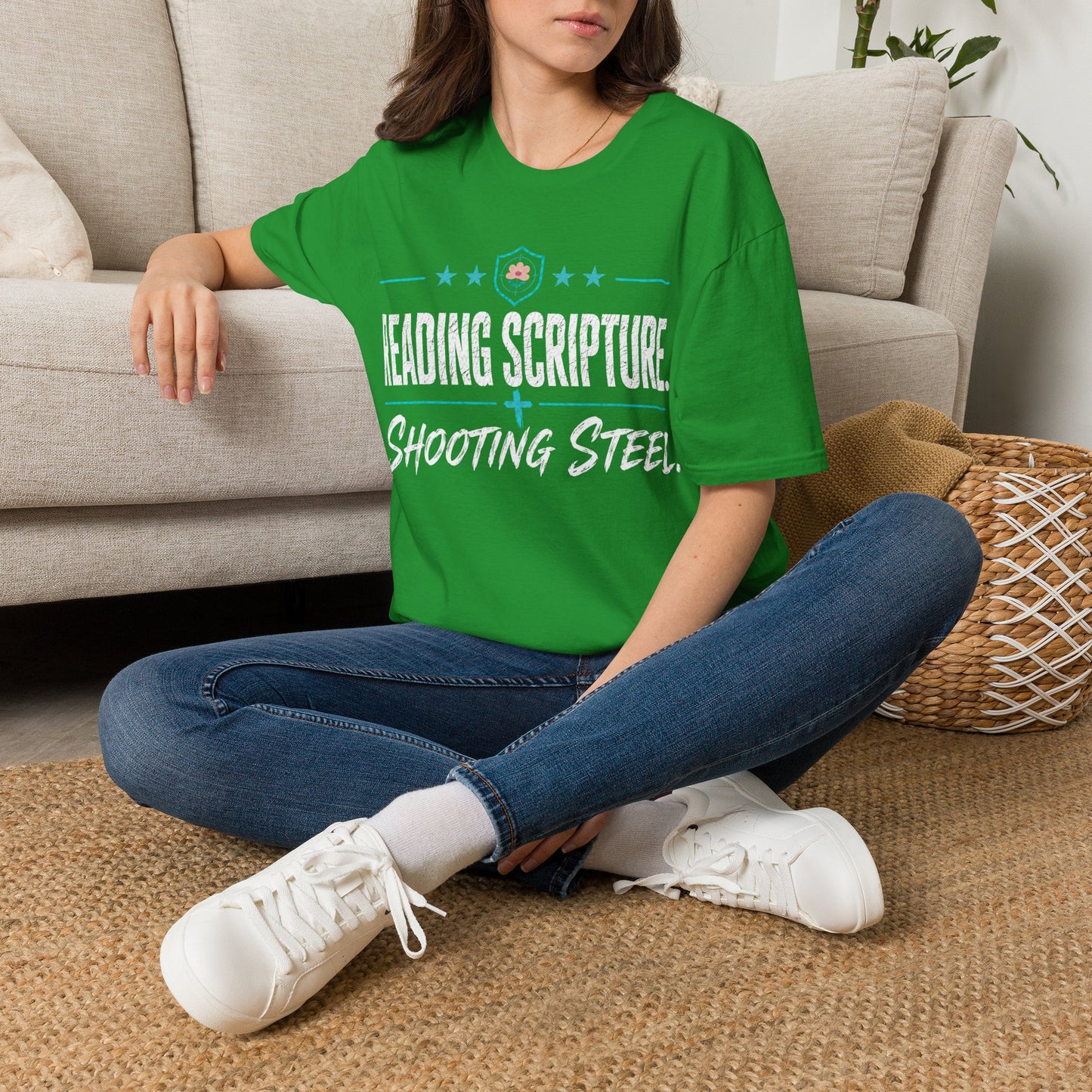 Reading Scripture Shooting Steel Tee