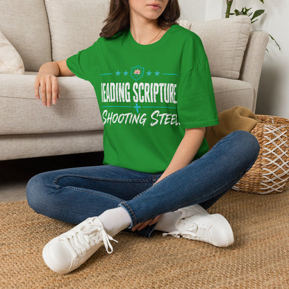 Reading Scripture Shooting Steel Tee