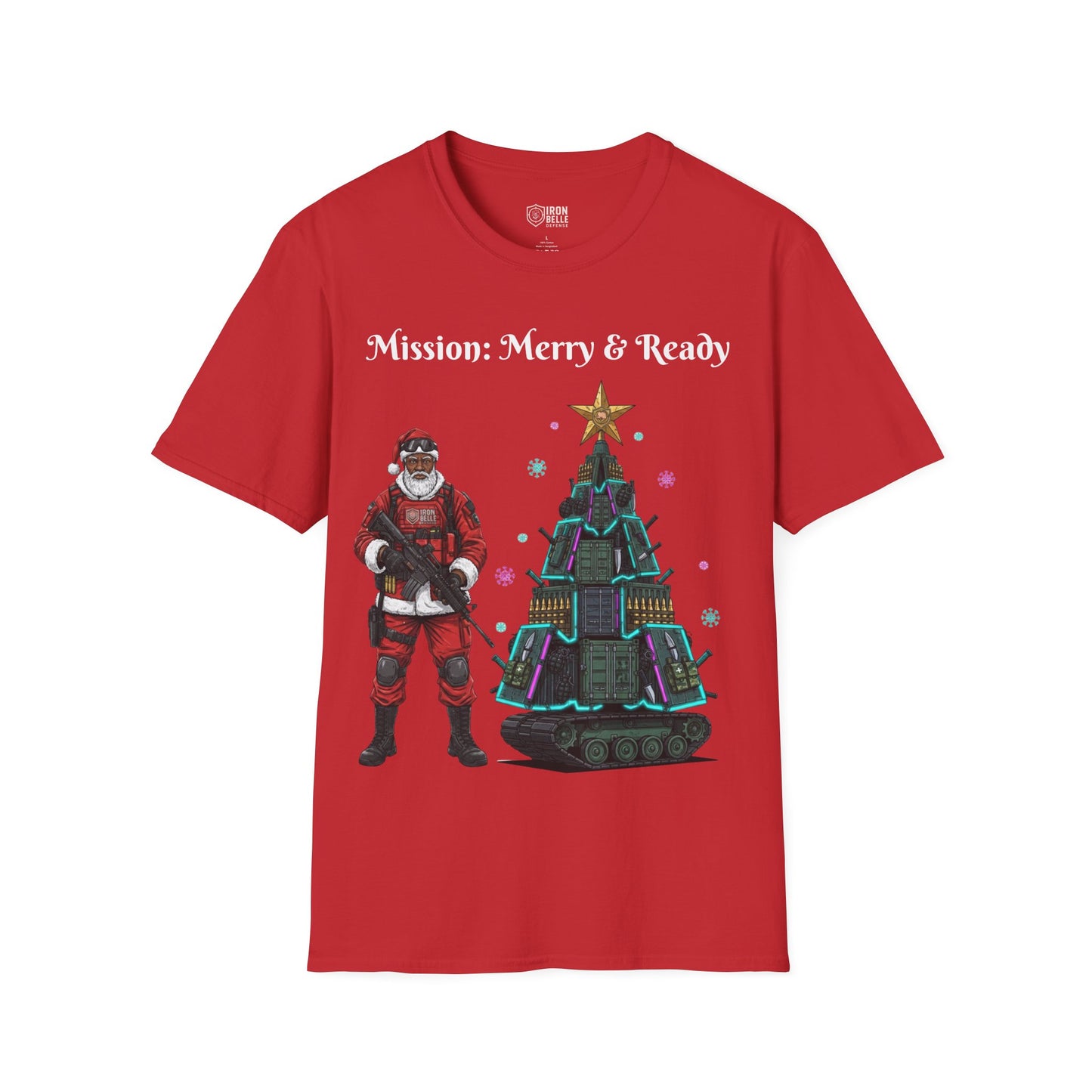 Tactical Santa with Armored Christmas Tree Tee