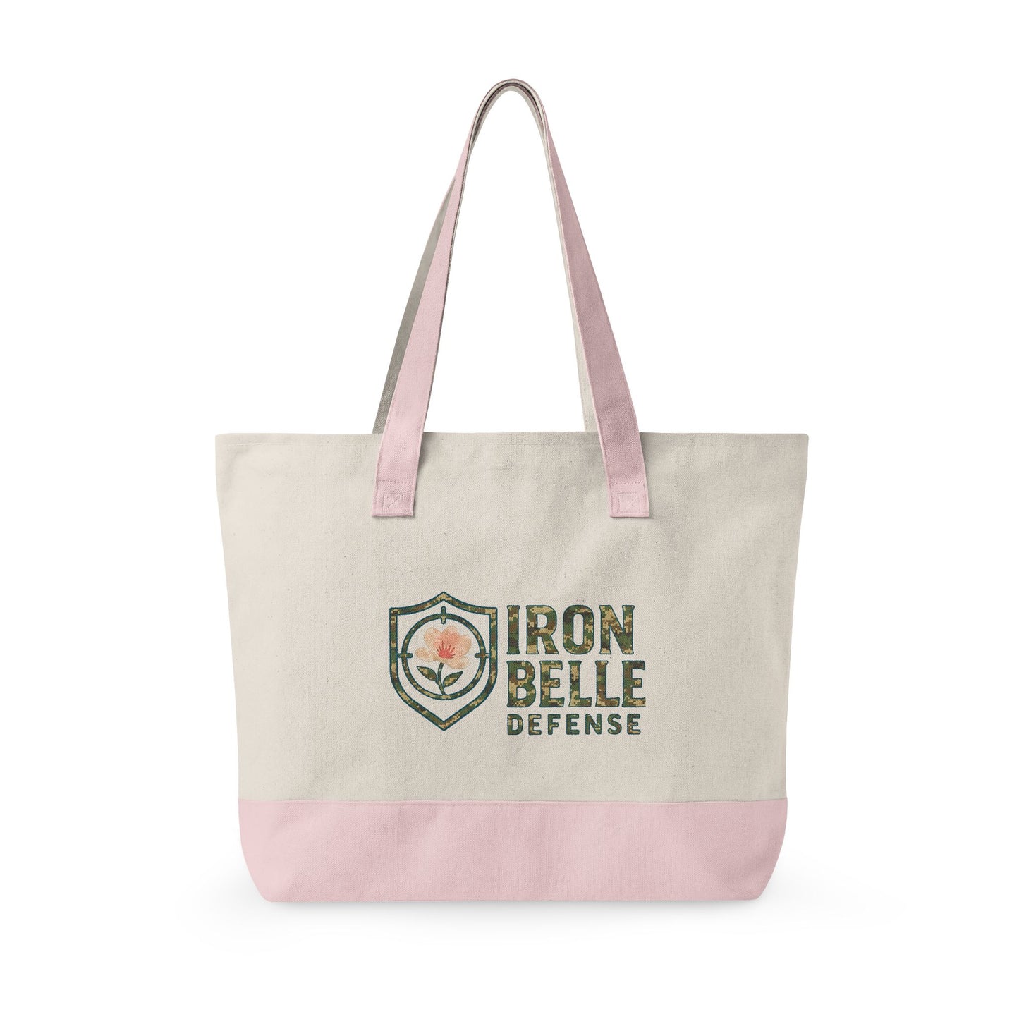 Camo Iron Belle Defense Zippered Canvas Tote