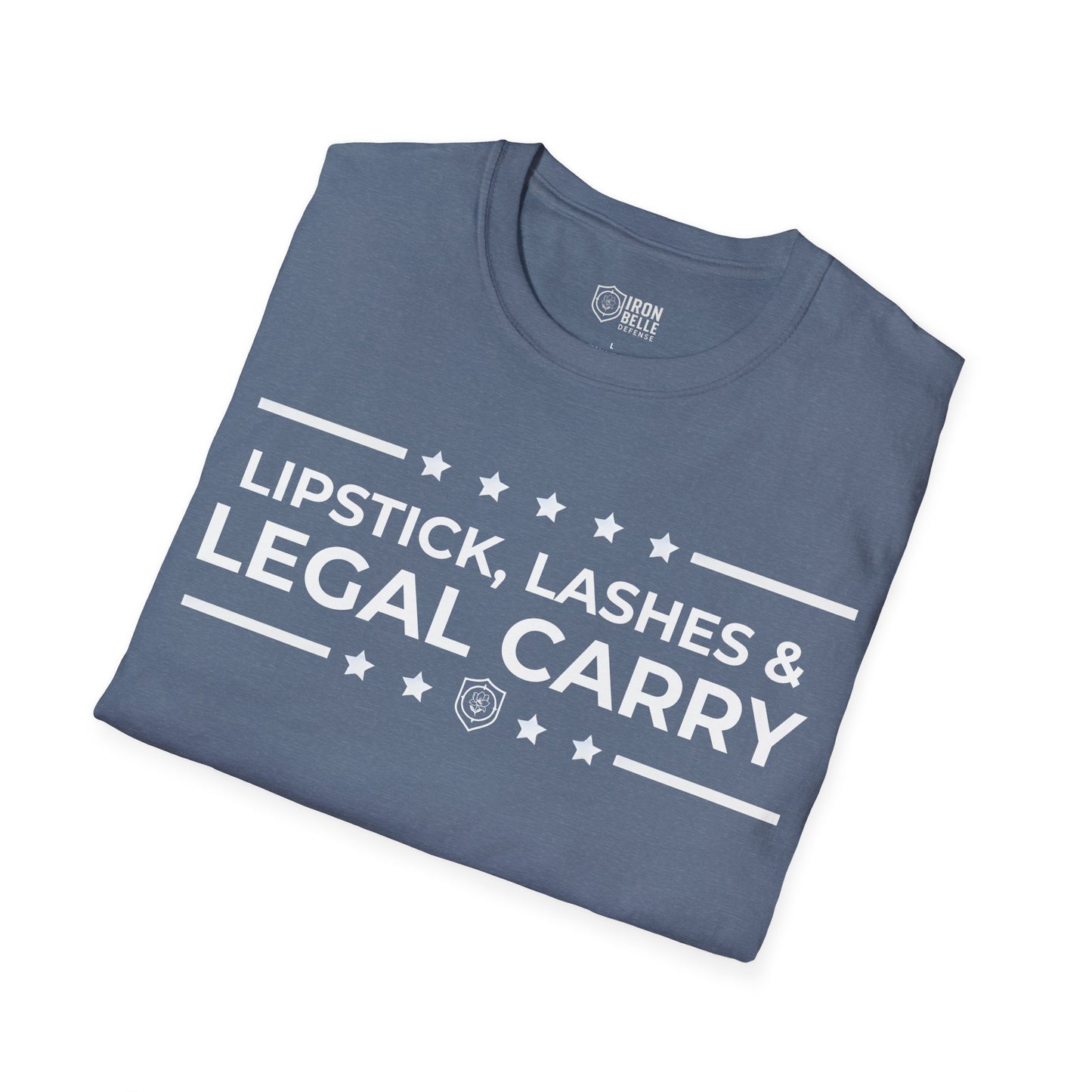 Lipstick, Lashes and Legal Carry Unisex Softstyle T-Shirt