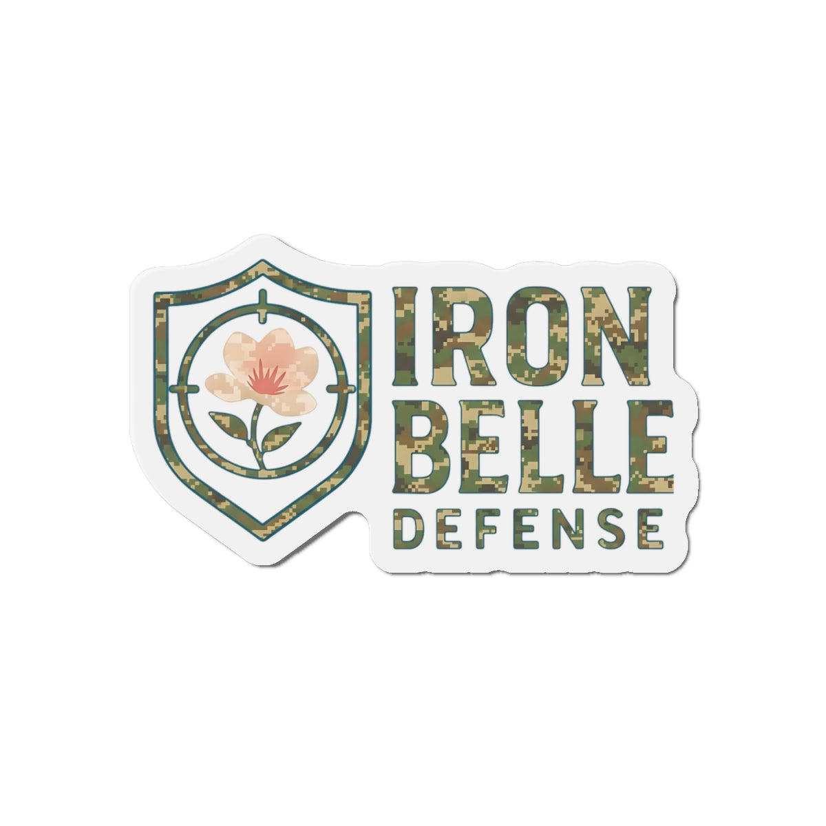 Iron Belle Defense Die-Cut Magnets