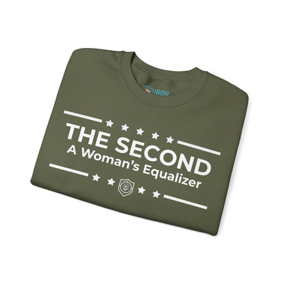 The Second:A Woman’s Equalizer Iron Belle Defense Unisex Crewneck Sweatshirt