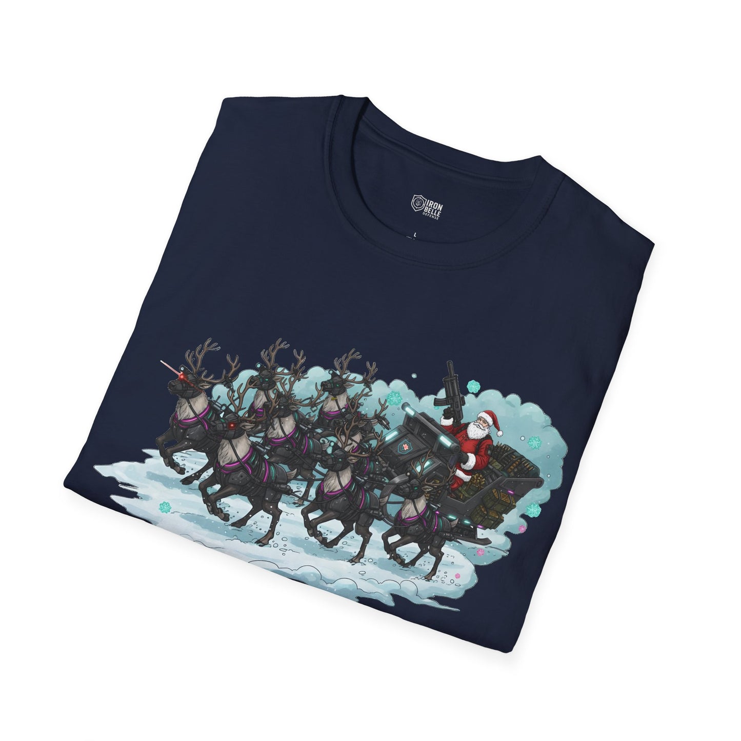 Santa & Reindeer Christmas Graphic Tee