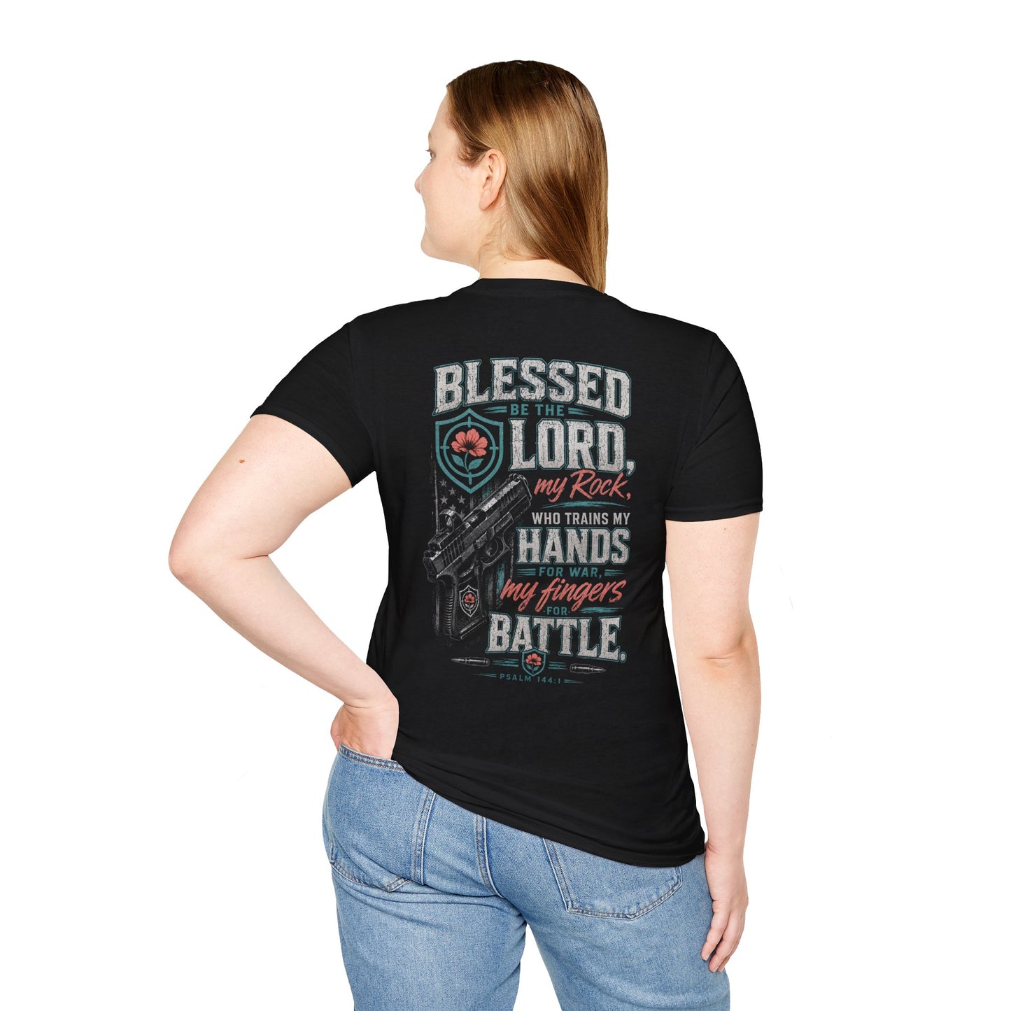 Blessed Be the Lord My Rock Iron Belle Defense Tee