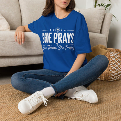 She Prays She Trains She Protects Tee