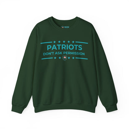 Patriots Don’t Ask Permission Iron Belle Defense Unisex Crewneck Sweatshirt