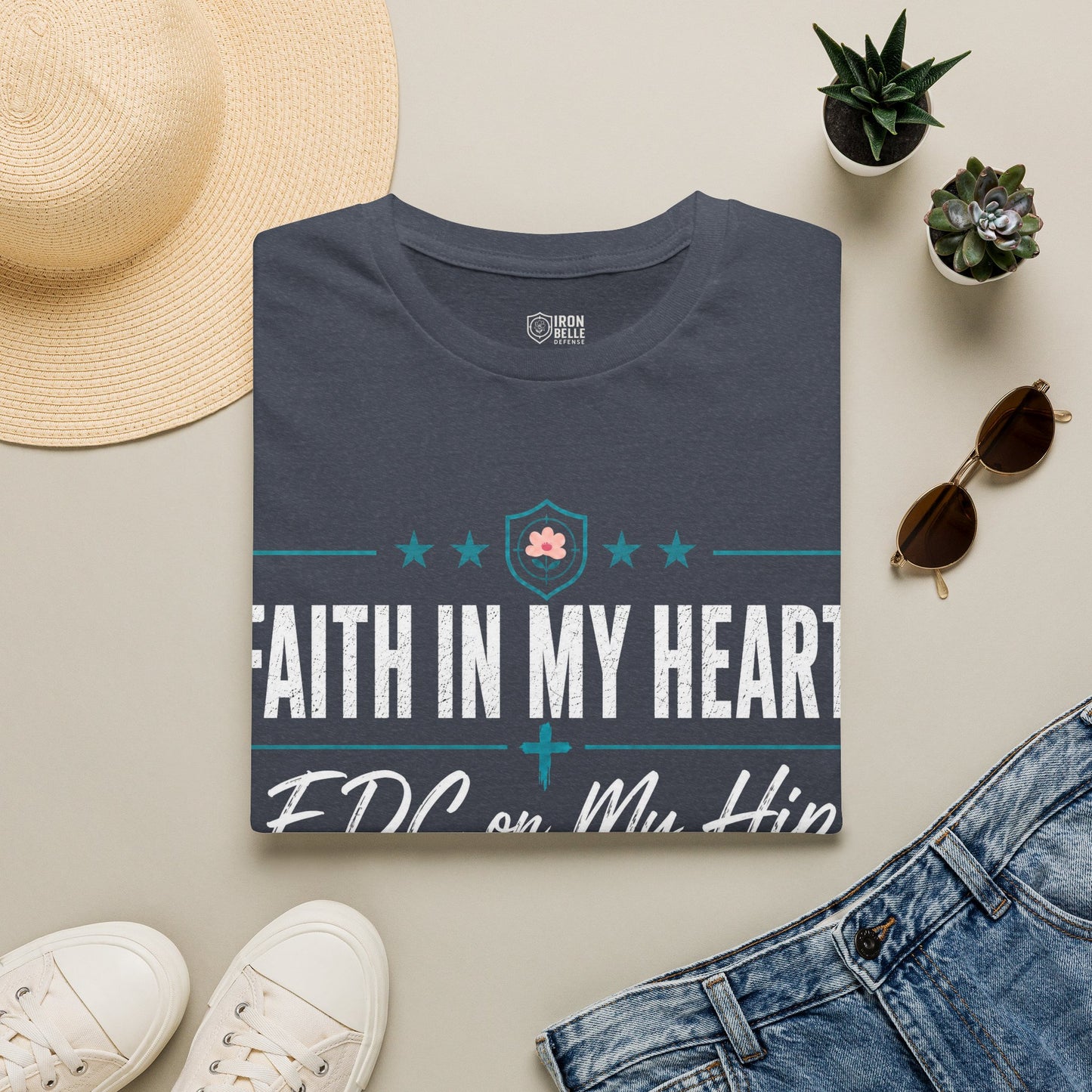 Faith in My Heart EDC on My Hip Tee
