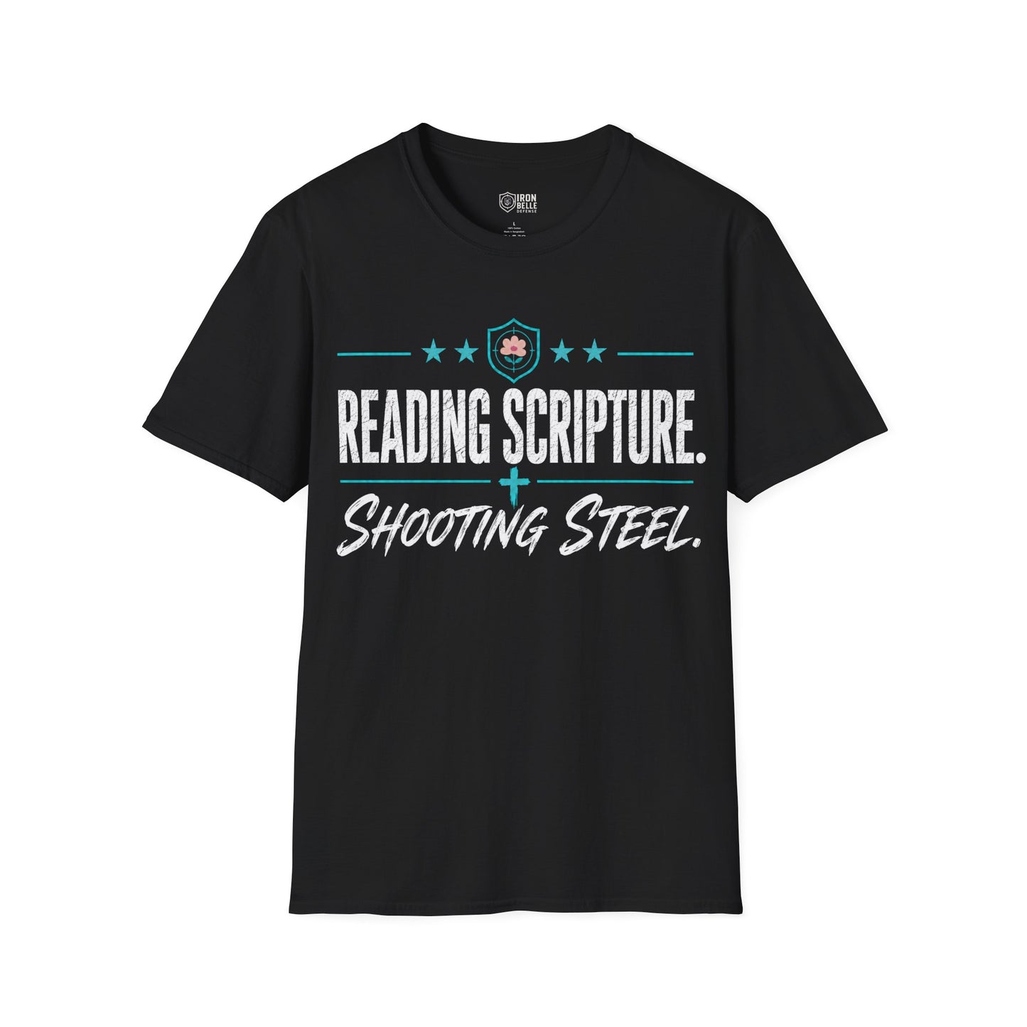 Reading Scripture Shooting Steel Tee