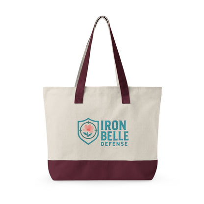 Iron Belle Defense Zippered Canvas Tote