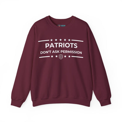 Patriots Don’t Ask Permission Iron Belle Defense Unisex Crewneck Sweatshirt