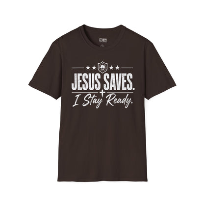 Jesus Saves I Stay Ready Tee