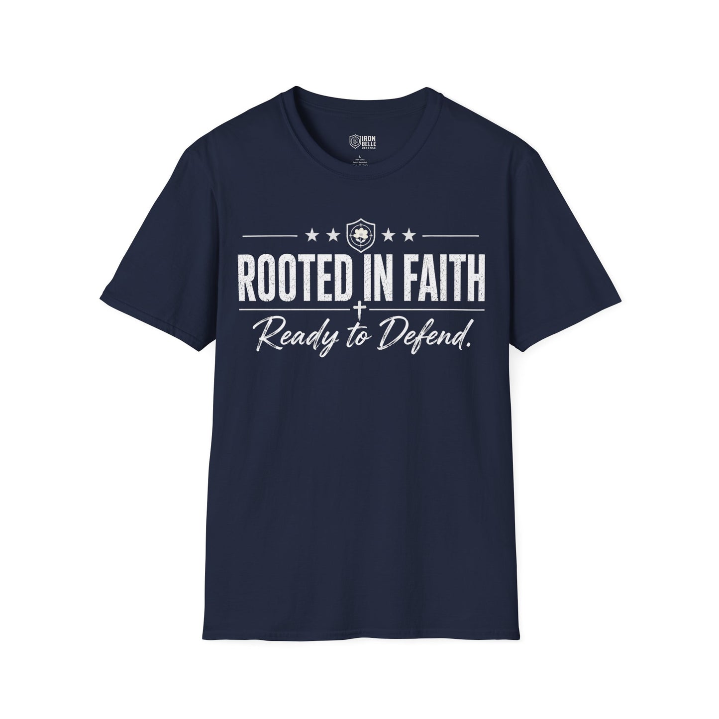 Rooted in Faith Iron Belle Defense Tee