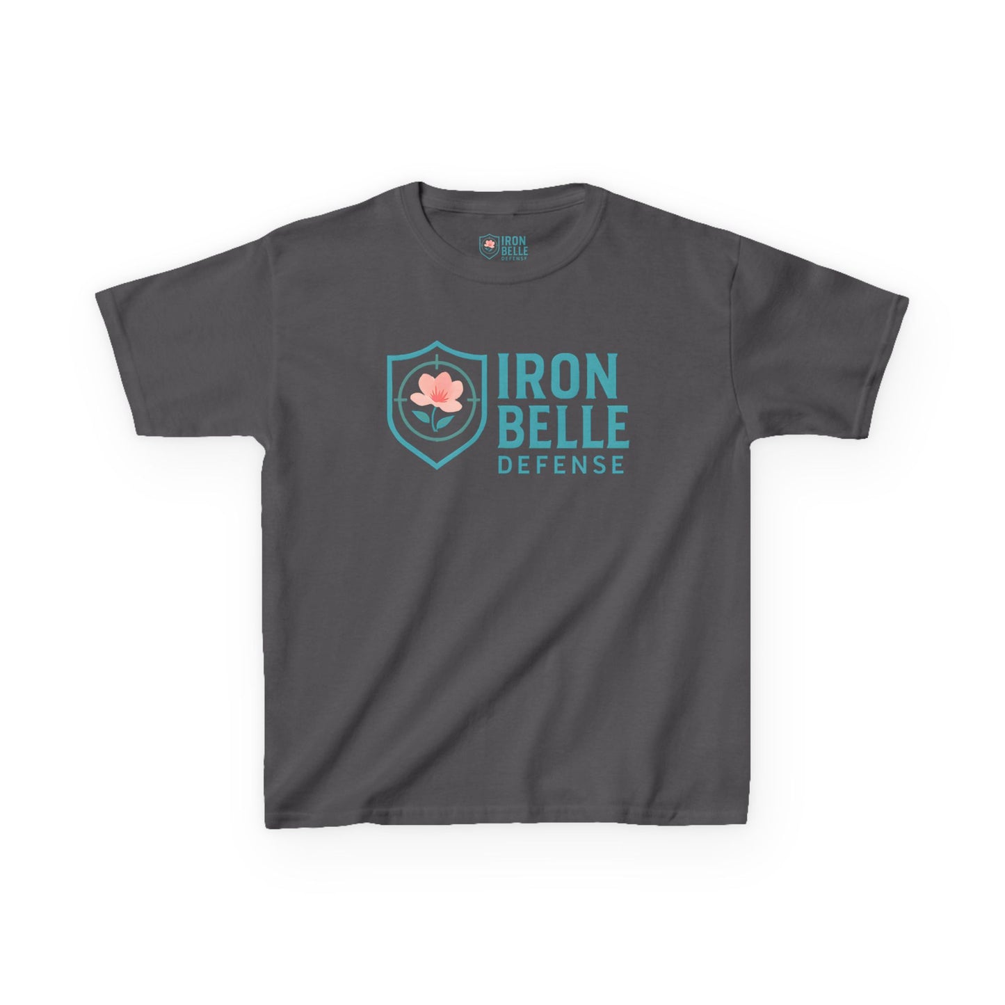 Youth Turquoise Iron Belle Defense Tee