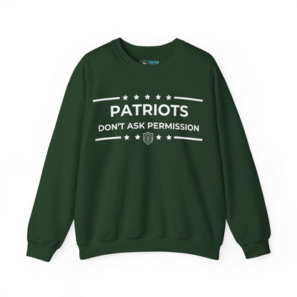 Patriots Don’t Ask Permission Iron Belle Defense Unisex Crewneck Sweatshirt