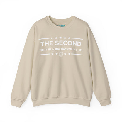 The Second: Written in Ink, Backed in Steel Iron Belle Defense Unisex Crewneck Sweatshirt