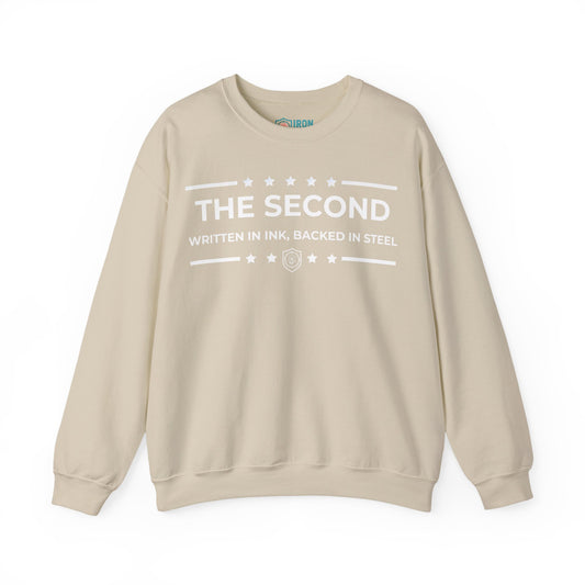 The Second: Written in Ink, Backed in Steel Iron Belle Defense Unisex Crewneck Sweatshirt
