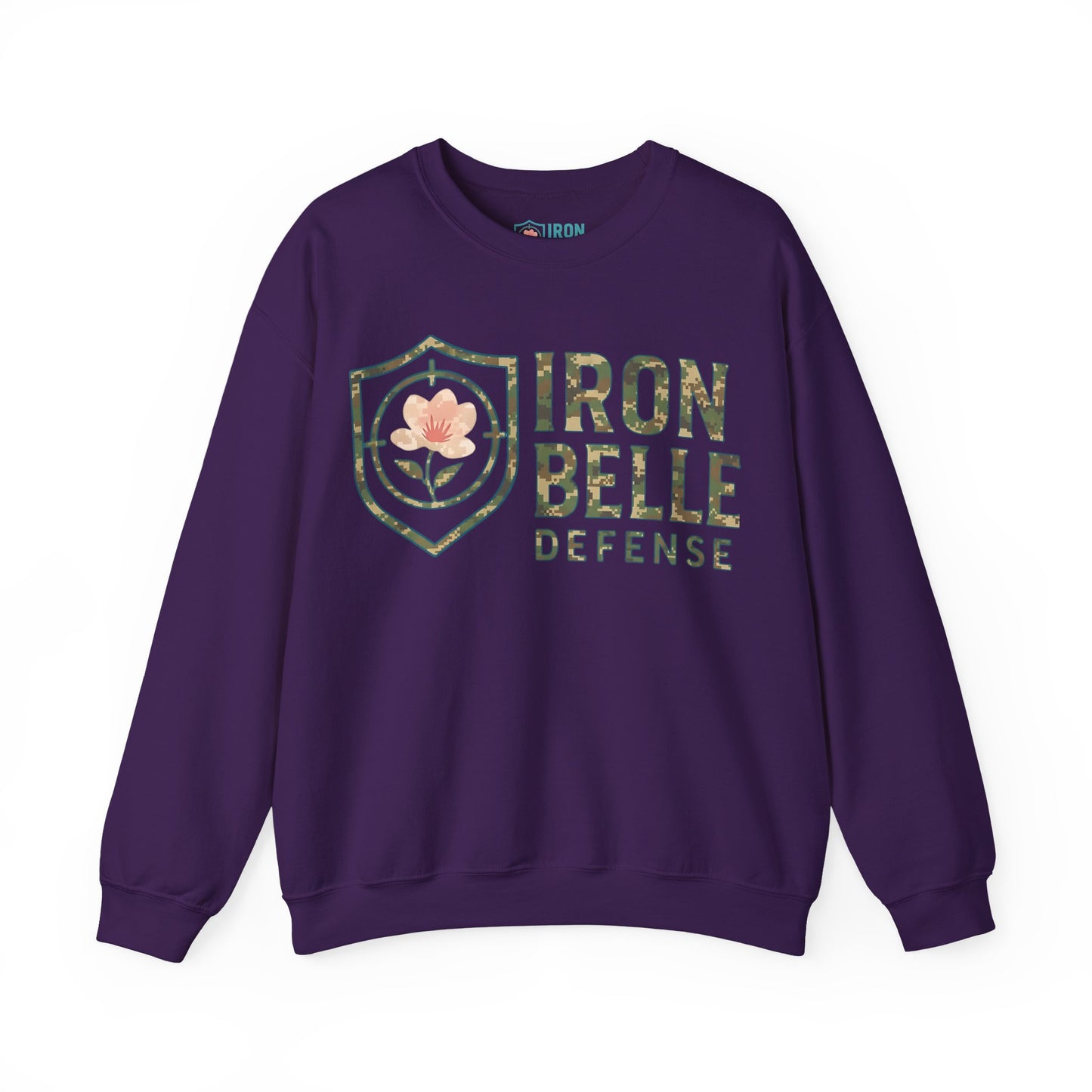 Camo Iron Belle Defense Unisex Crewneck Sweatshirt