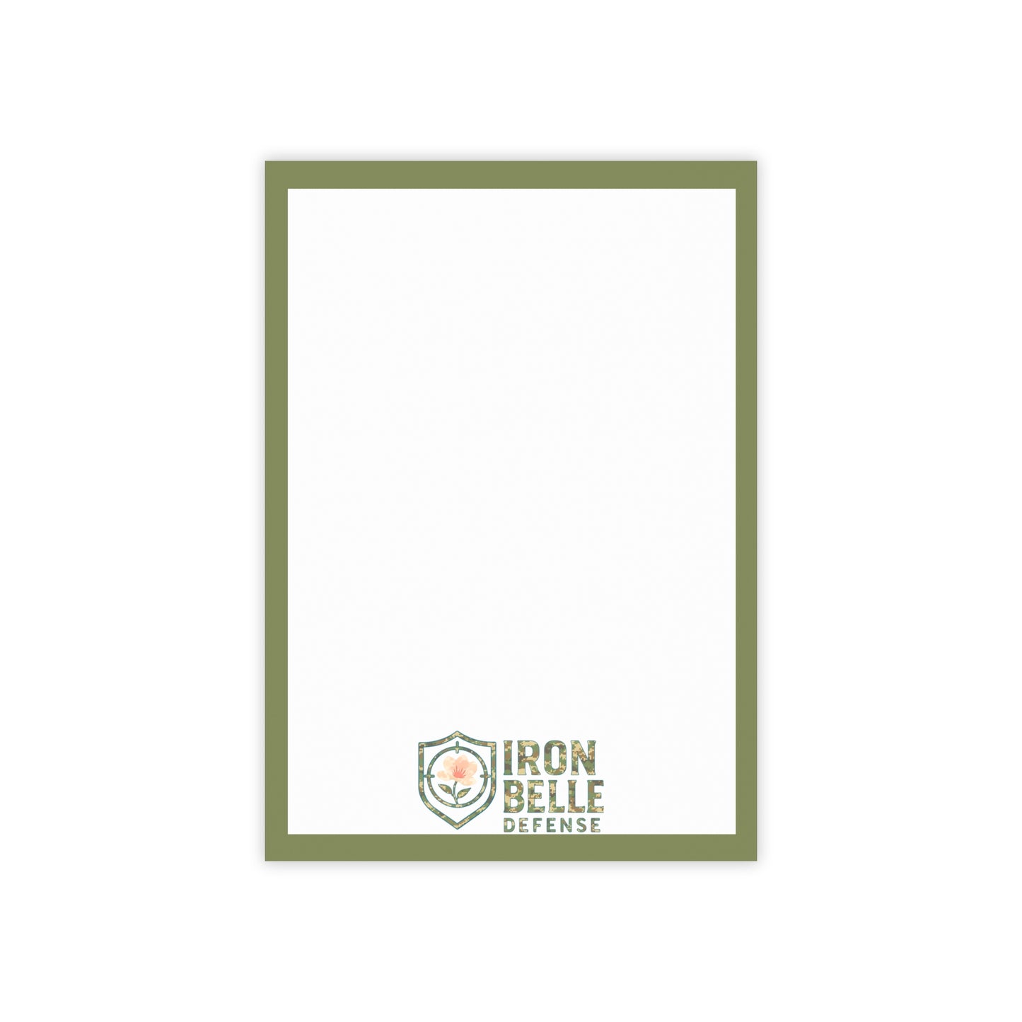 Camo Iron Belle Defense Note Pad