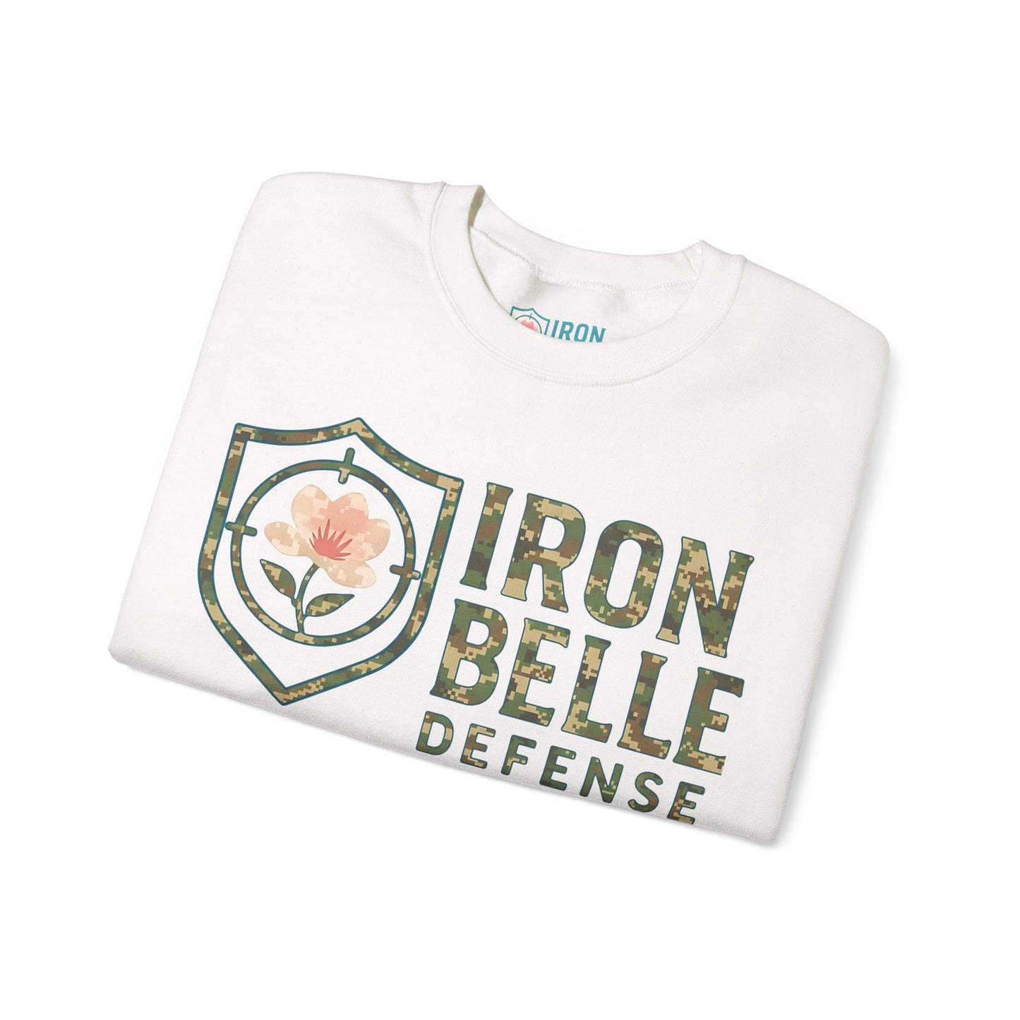 Camo Iron Belle Defense Unisex Crewneck Sweatshirt