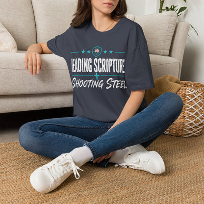 Reading Scripture Shooting Steel Tee