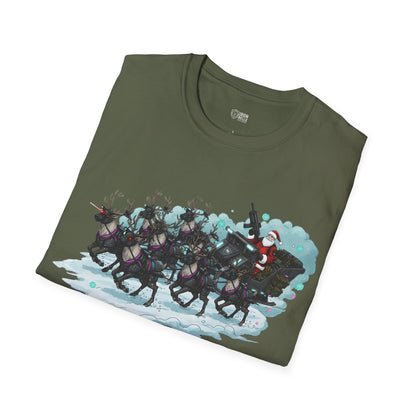 Santa & Reindeer Christmas Graphic Tee