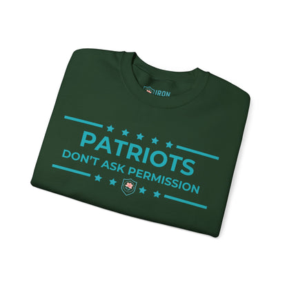 Patriots Don’t Ask Permission Iron Belle Defense Unisex Crewneck Sweatshirt