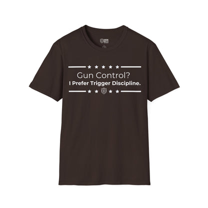 Gun Control? Unisex Softstyle T-Shirt