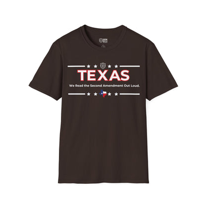 Texas: We Read the Second Amendment Out Loud Unisex Softstyle T-Shirt