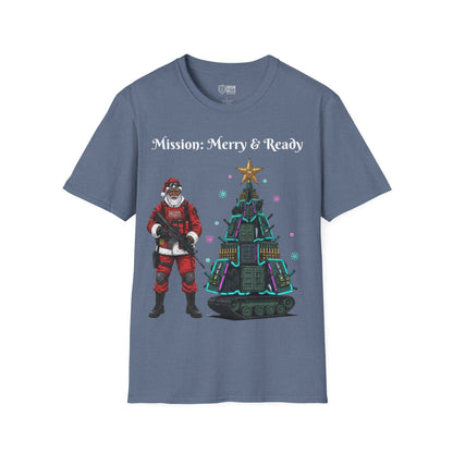 Tactical Santa with Armored Christmas Tree Tee