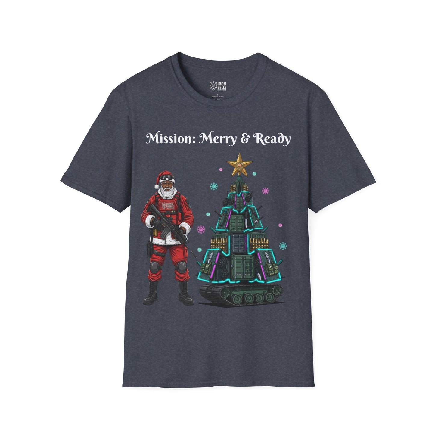 Tactical Santa with Armored Christmas Tree Tee