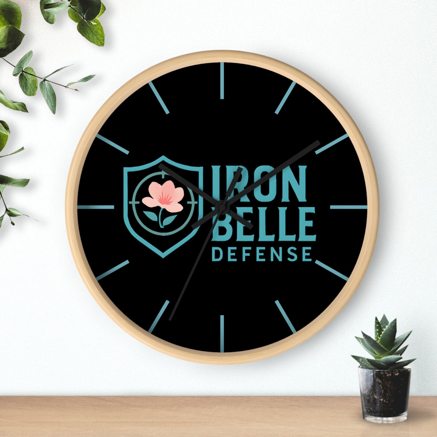 Iron Belle Defense Wall Clock Teal