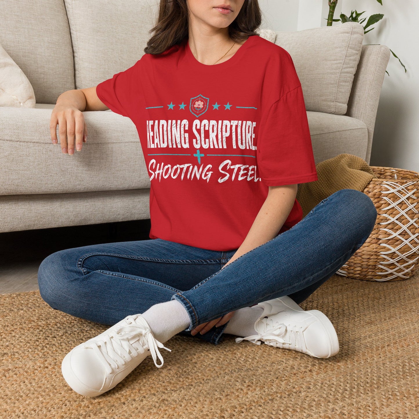 Reading Scripture Shooting Steel Tee