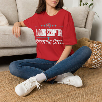 Reading Scripture Shooting Steel Tee