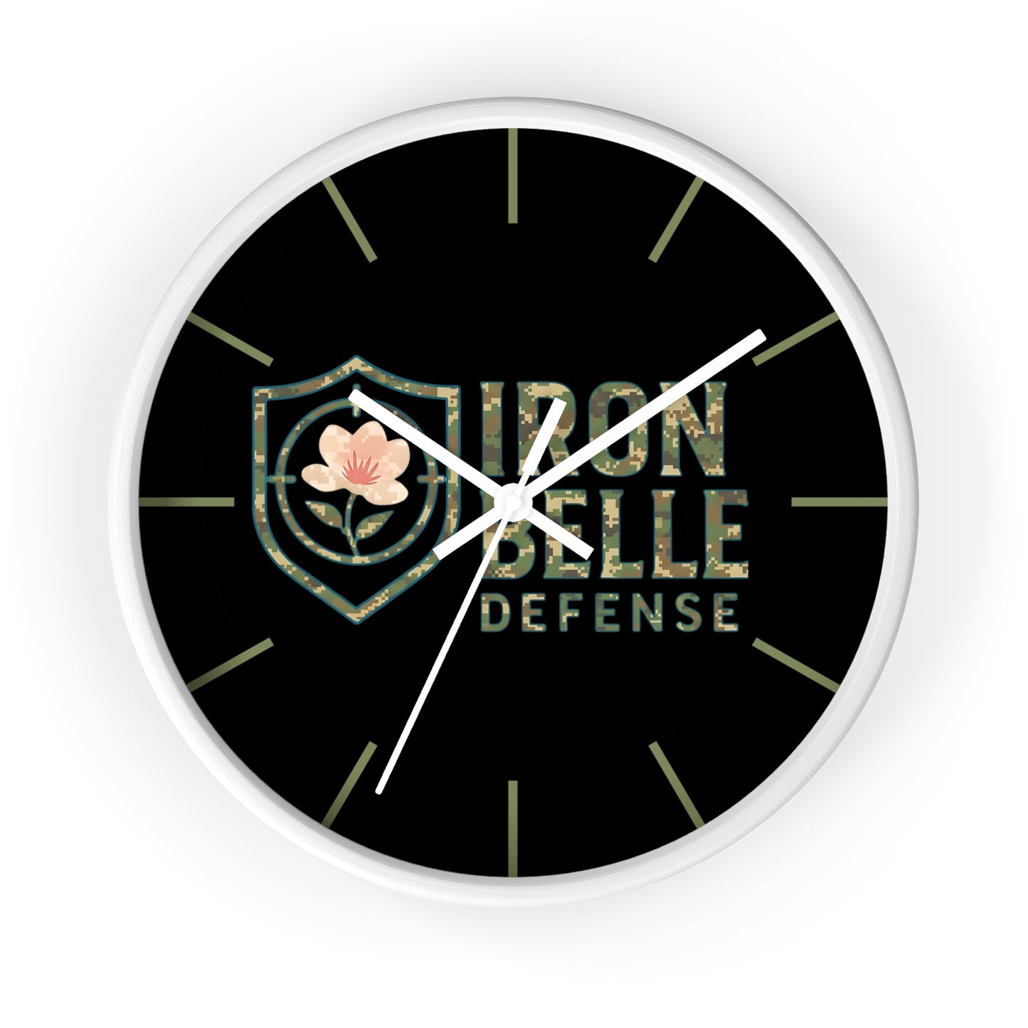 Camo Iron Belle Defense Wall Clock