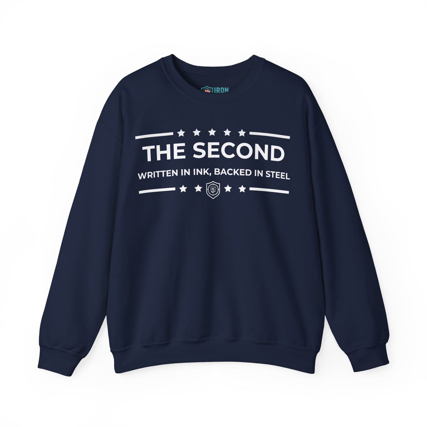 The Second: Written in Ink, Backed in Steel Iron Belle Defense Unisex Crewneck Sweatshirt