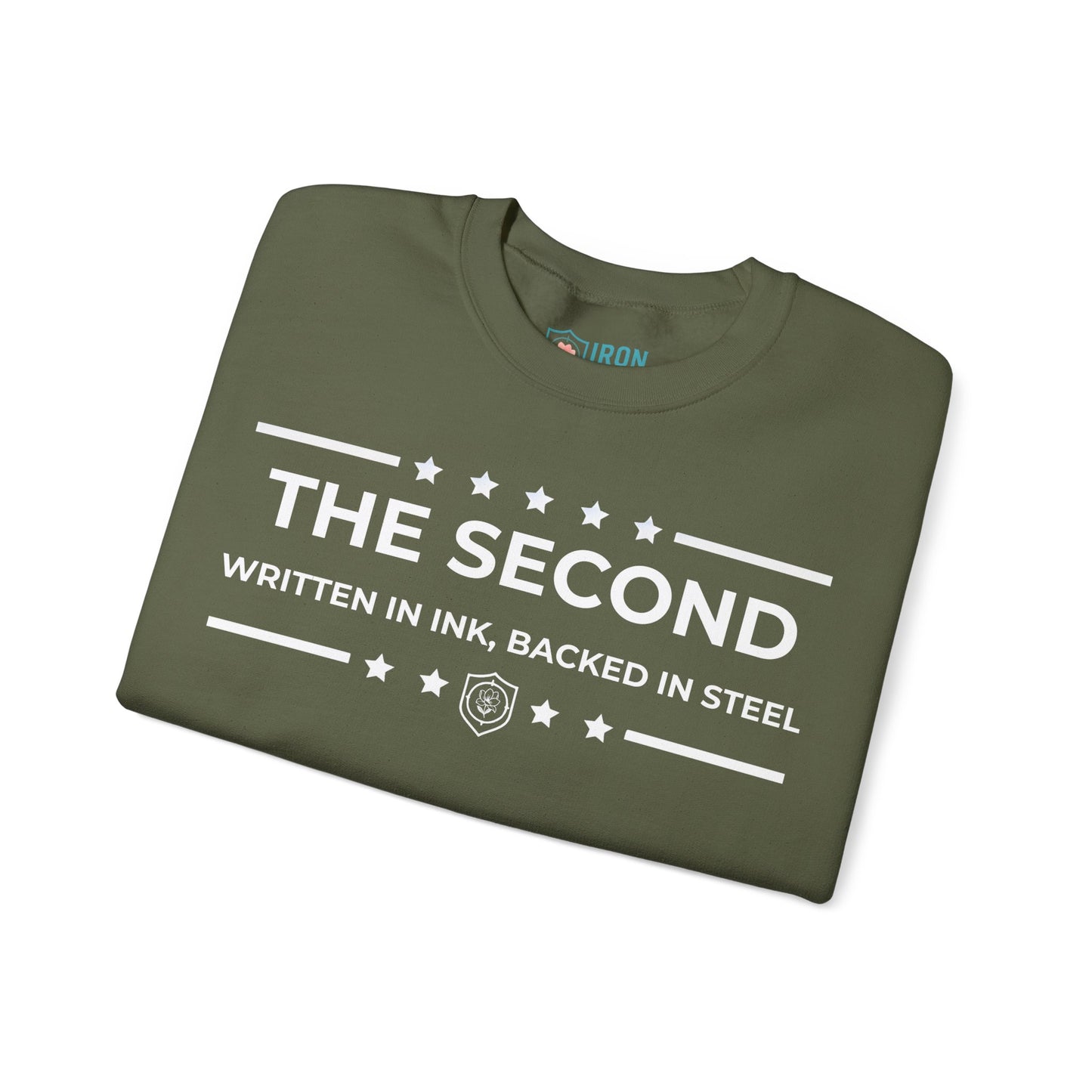 The Second: Written in Ink, Backed in Steel Iron Belle Defense Unisex Crewneck Sweatshirt