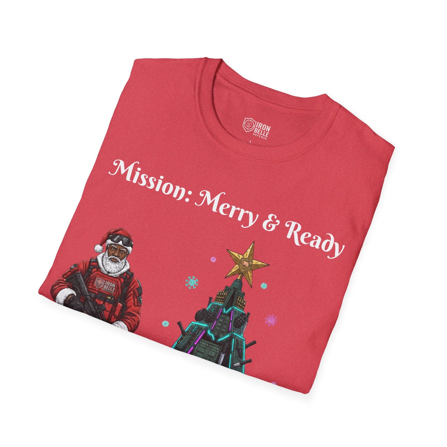 Tactical Santa with Armored Christmas Tree Tee